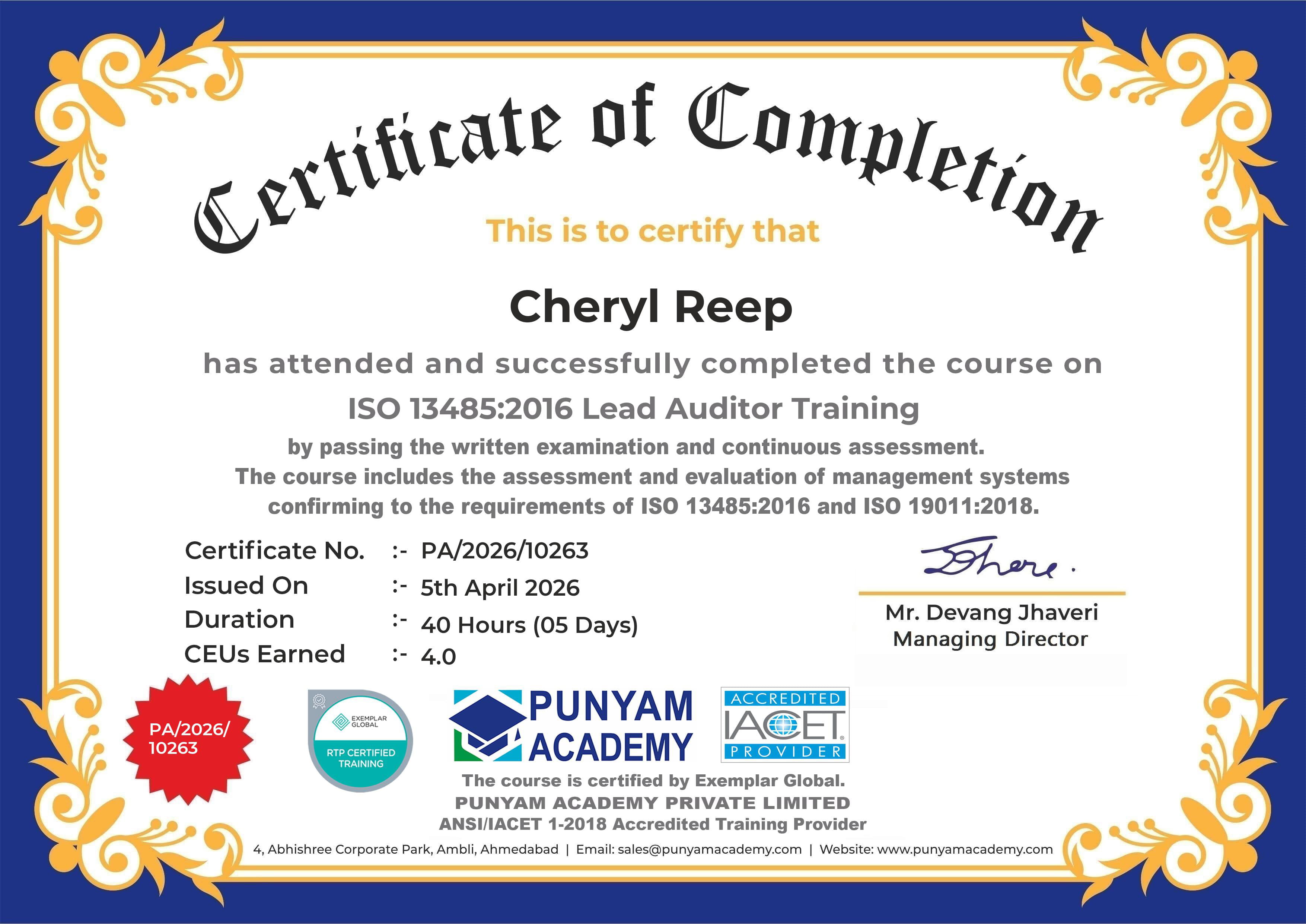 Certificate