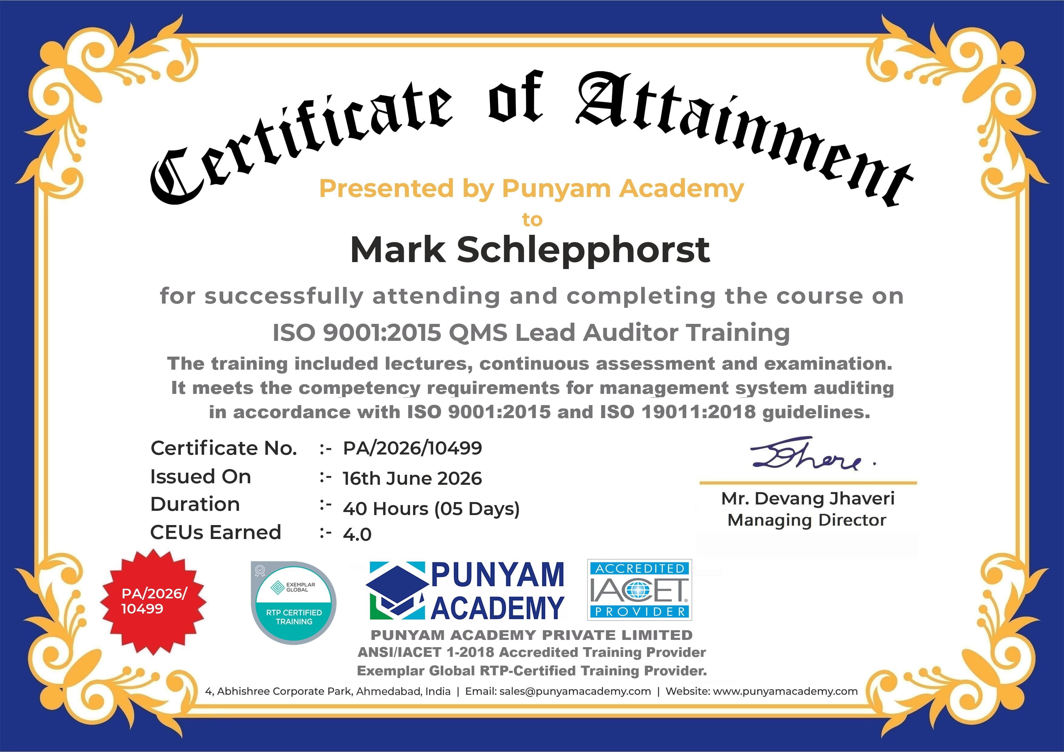 Certificate