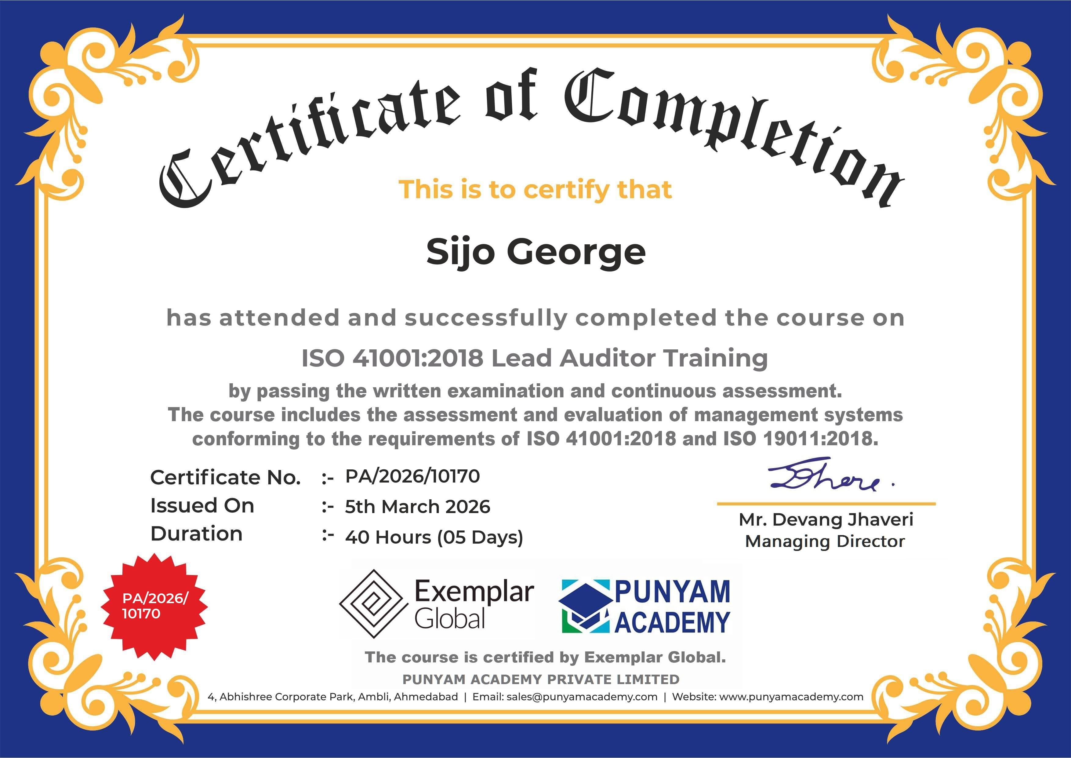 Certificate