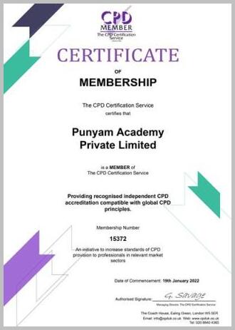 CPD Member Certificate - Punyam Academy