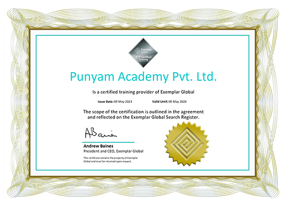 Exemplar Global Certified - Punyam Academy