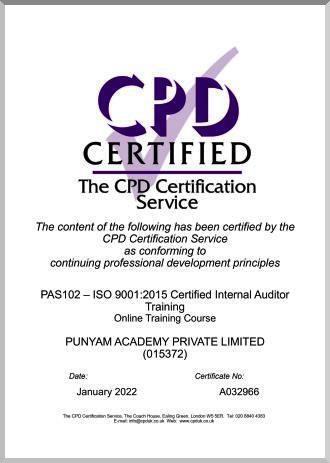 CPD Certified ISO Auditor Training
